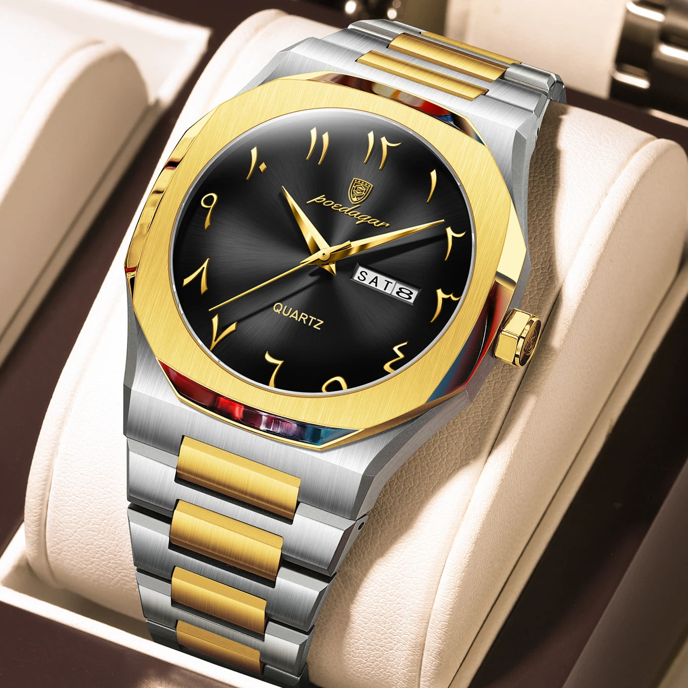 POEDAGAR montre militaire pour hommes étanche luxe semaine calendrier homme montre-bracelet Quartz acier inoxydable mode hommes montres mâle