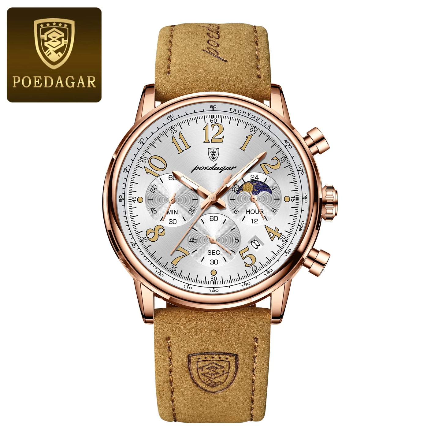 POEDAGAR luxe sport militaire hommes montre étanche lumineux chronographe Nylon cuir Date homme montre-bracelet Quartz hommes montres