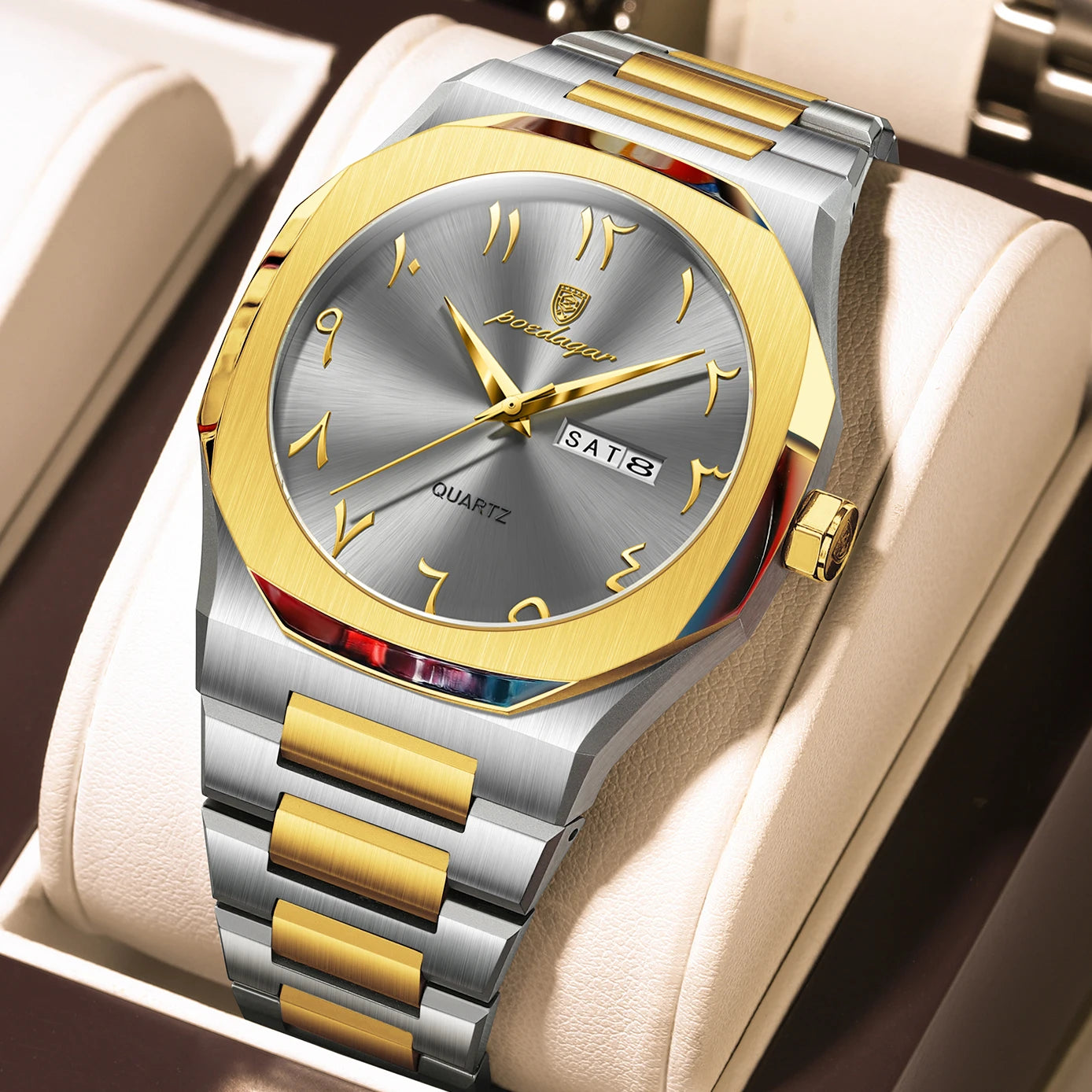 POEDAGAR montre militaire pour hommes étanche luxe semaine calendrier homme montre-bracelet Quartz acier inoxydable mode hommes montres mâle