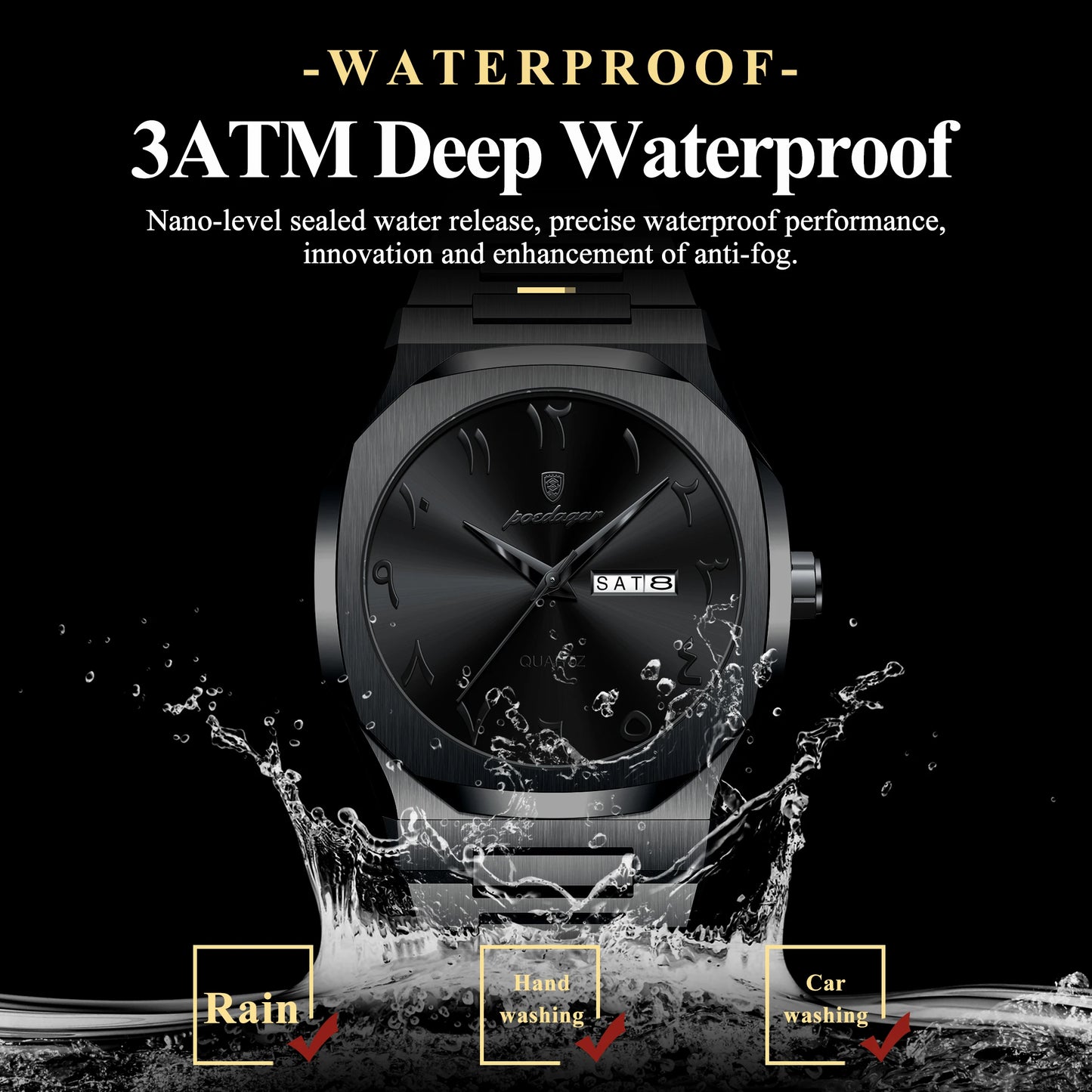 POEDAGAR montre militaire pour hommes étanche luxe semaine calendrier homme montre-bracelet Quartz acier inoxydable mode hommes montres mâle