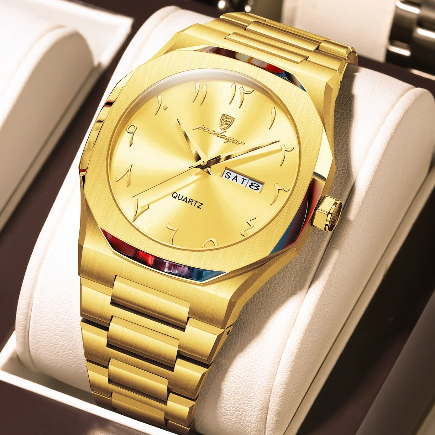 POEDAGAR montre militaire pour hommes étanche luxe semaine calendrier homme montre-bracelet Quartz acier inoxydable mode hommes montres mâle