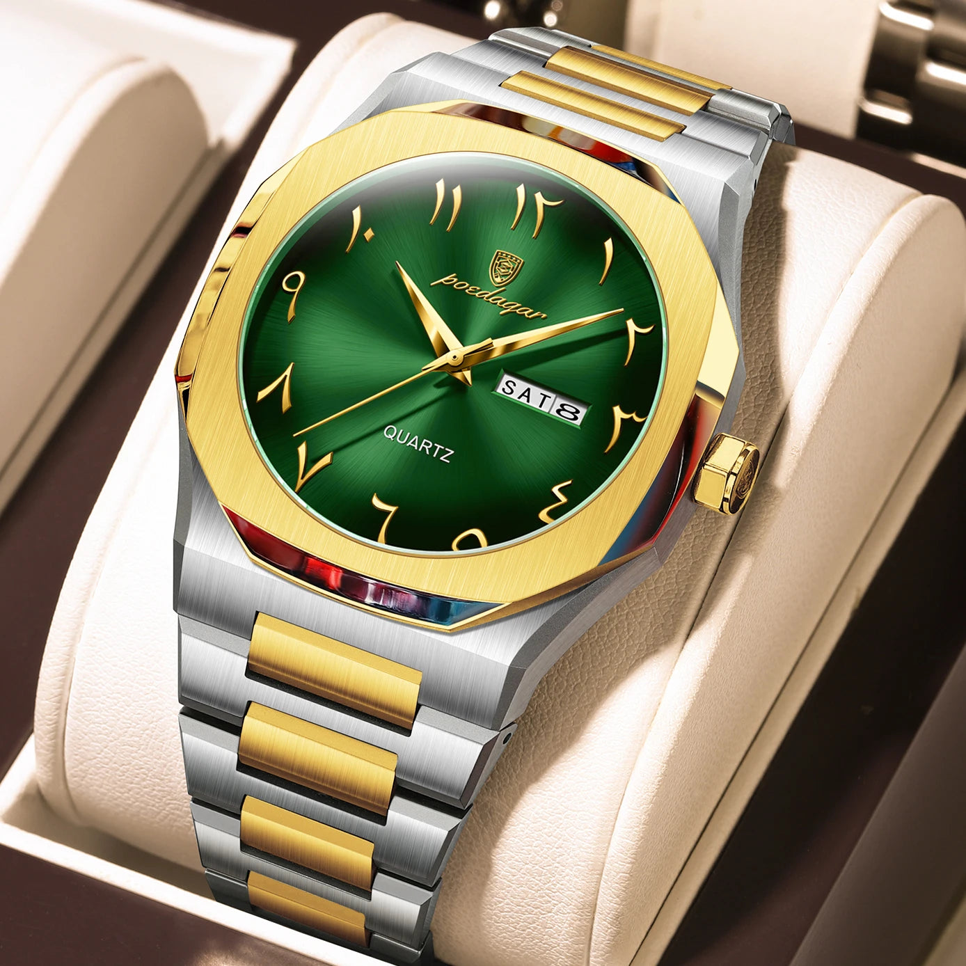 POEDAGAR montre militaire pour hommes étanche luxe semaine calendrier homme montre-bracelet Quartz acier inoxydable mode hommes montres mâle