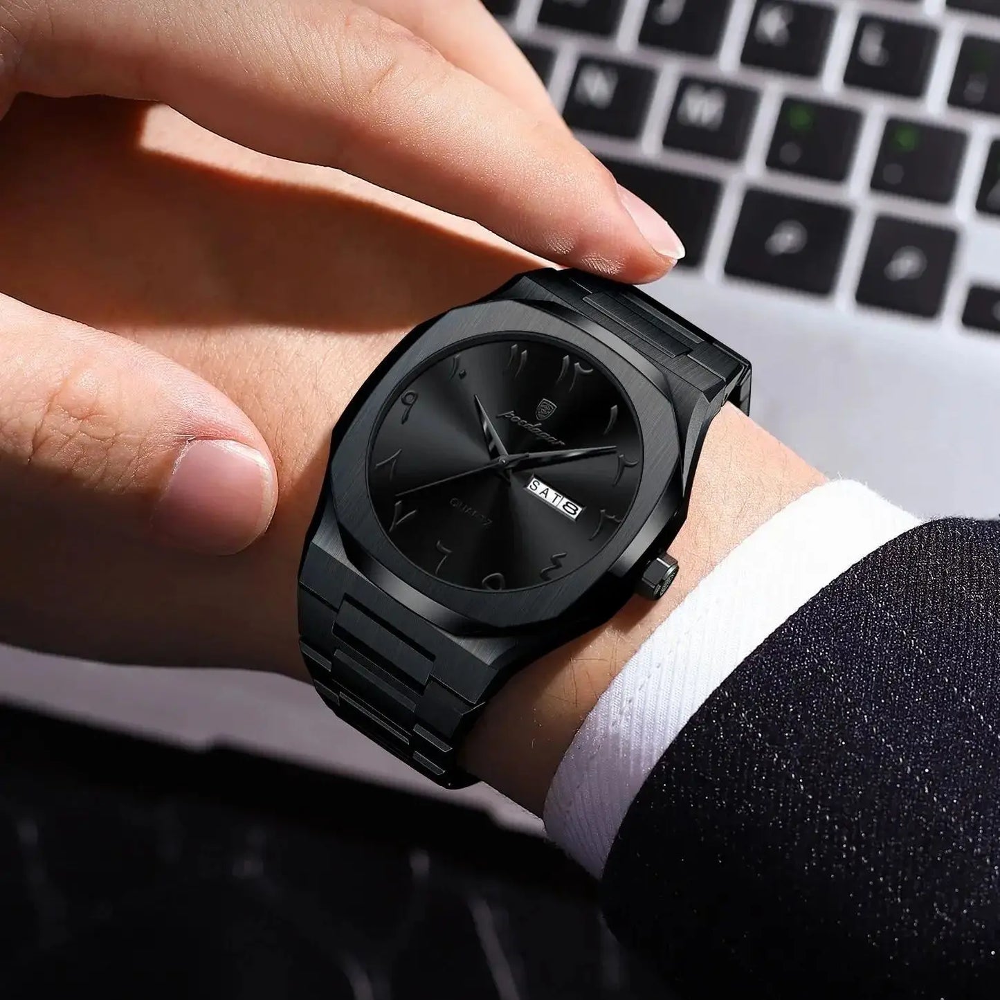 POEDAGAR montre militaire pour hommes étanche luxe semaine calendrier homme montre-bracelet Quartz acier inoxydable mode hommes montres mâle