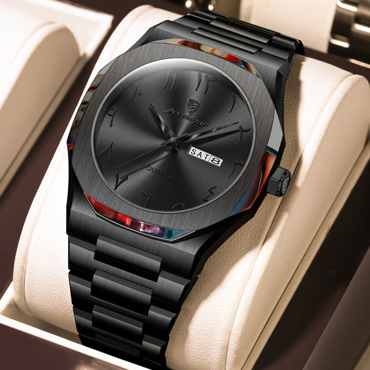 POEDAGAR montre militaire pour hommes étanche luxe semaine calendrier homme montre-bracelet Quartz acier inoxydable mode hommes montres mâle